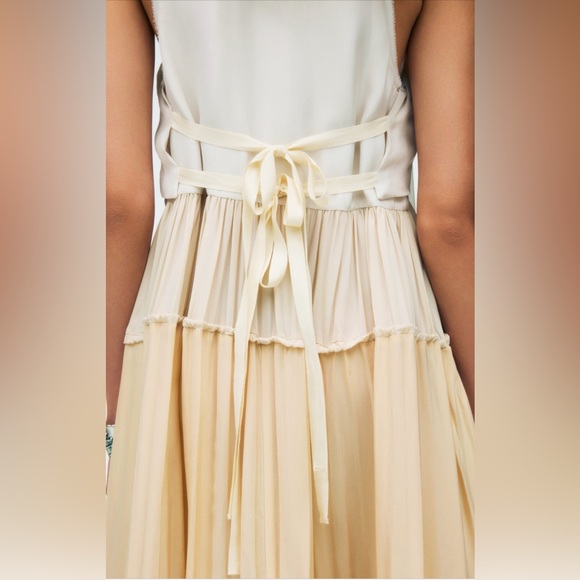 COPY - ZARA  Limited Edition Mulberry Silk/viscose pleated maxi dress size medi… - Picture 5 of 12